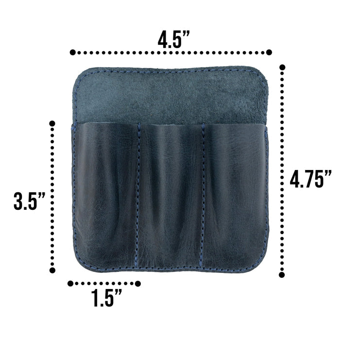 Side profile of the Hide & Drink Minimalist Tool Pocket demonstrating its elegant design. This Full Grain Leather Tool Pocket Pouch is meticulously crafted to serve multiple uses, showcasing the artisan skills from La Antigua Guatemala and the values of StockyardX's small batch production.