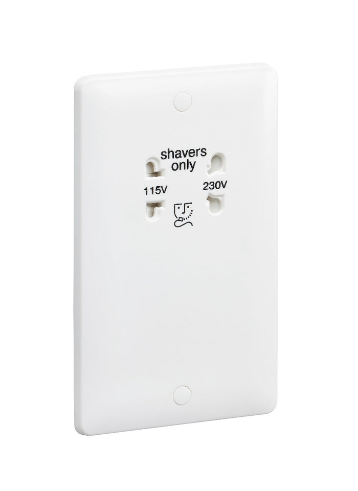 MK Base 115-230V Shaver Socket 50Hz-60Hz (MB701WHI)