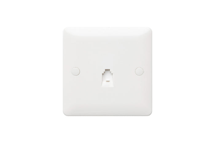 MK Base 1G RJ11 4 Wire Telephone Socket (MB417WHI)