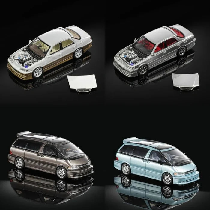 MORTAL1:64 Previa Mocha Brown / Ice Blue Cresta Mk5 X100 2.5 Roulant G Diecast Model Car