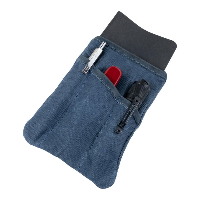 Multi-tool Pocket Pouch by Hide & Drink in green, emphasizing its stylish look and durable design as a compact multi-purpose bag.
