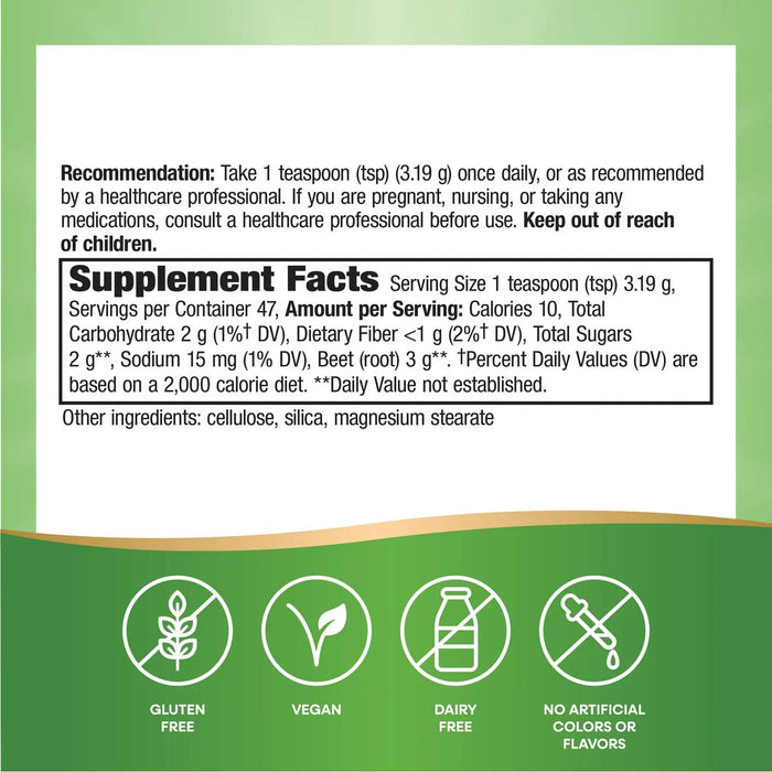Nature's Way Beet Root Powder Ingredients