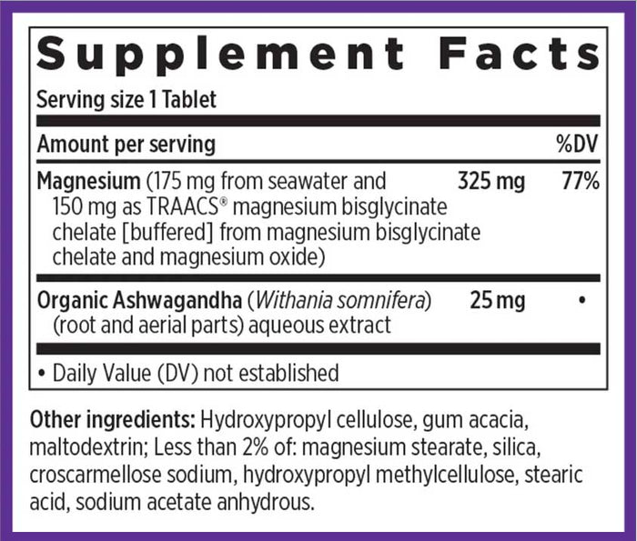 New Chapter Magnesium + Ashwagandha Ingredients