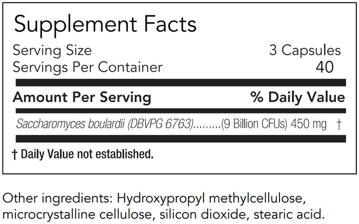 Nutricology Restore-Biotic® Saccharomyces Boulardii Ingredients