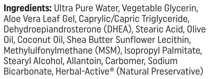Nutritional Frontiers DHEA Cream Ingredients