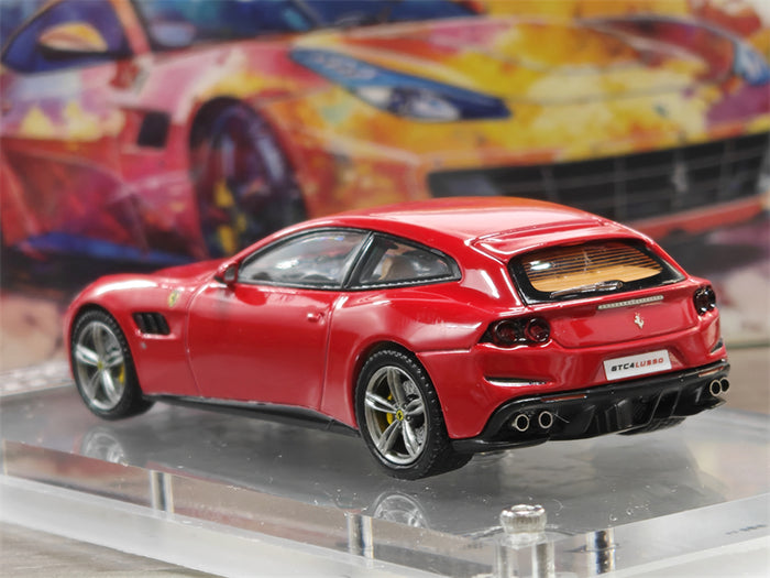 Phantom Knight PK 1:64 GTC4 Lusso Rosso Corsa / Bianco Avus Limited999 Diecast Model Car