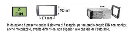 Kit fissaggio per autoradio 2 DIN Fiat Croma 05- colore nero - TechSoundSystem.com