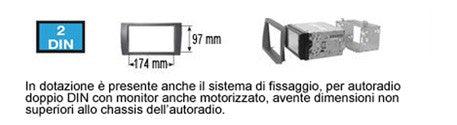 Phonocar 03703 Mascherina 2 DIN per Fiat Ducato 14- Peugeot Boxer 14- Citroen Jumper 14- colore nero lucido - TechSoundSystem.com