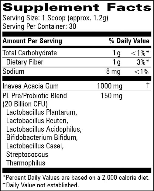 Progressive Laboratories Kids Probiotic & Prebiotic Ingredients