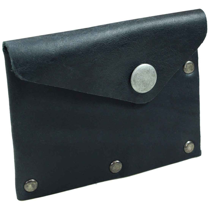 Riveted Card Holder with Snap - Stockyard X 'The Leather Store'
