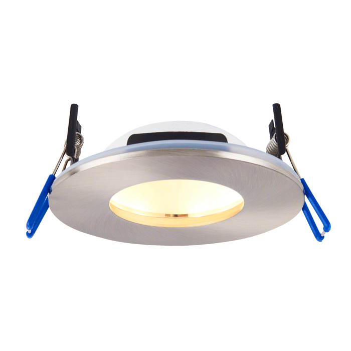 Saxby 112543 OrbitalPRO 4CCT (4-Colour Changing) Satin Nickel (Brushed Steel) Waterproof (IP65) Downlight