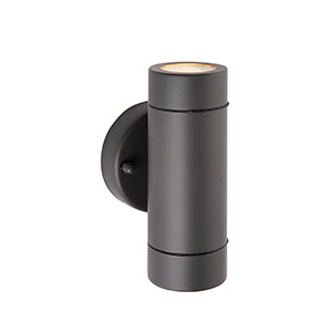 Saxby 94792 Palin 2LT Wall Light IP44 7W - Anthracite Grey