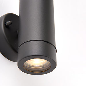 Saxby 94792 Palin 2LT Wall Light IP44 7W - Anthracite Grey