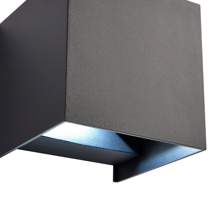 Saxby 97824 Glover CCT (Colour Changing) Outdoor/Indoor Angled Wall Light w/ Integrated LED in Matt Black