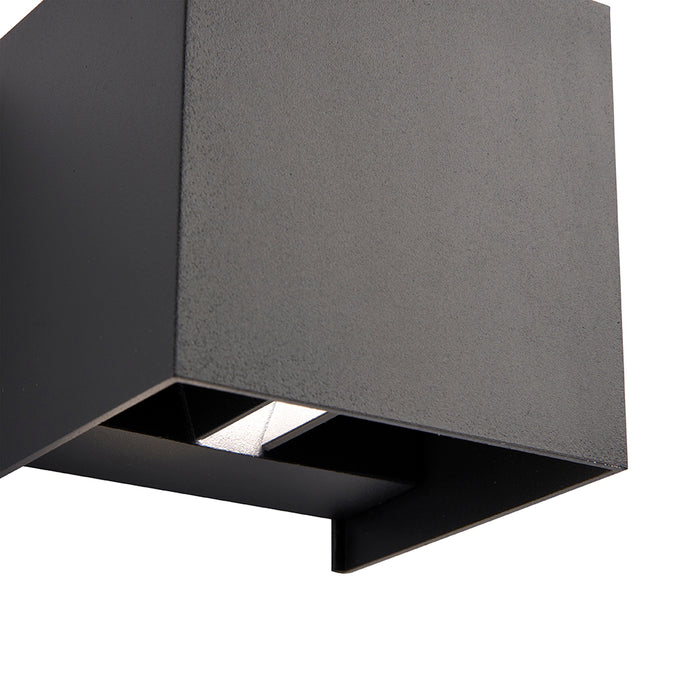 Saxby 97824 Glover CCT (Colour Changing) Outdoor/Indoor Angled Wall Light w/ Integrated LED in Matt Black
