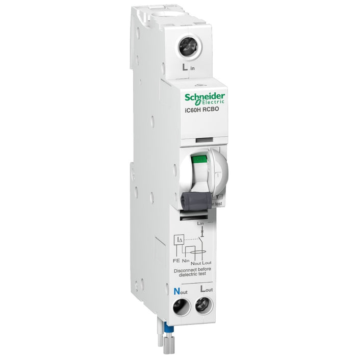 Schneider Electric A9D11810 iC60H 10A 1P + N, C-curve 10A RCBO