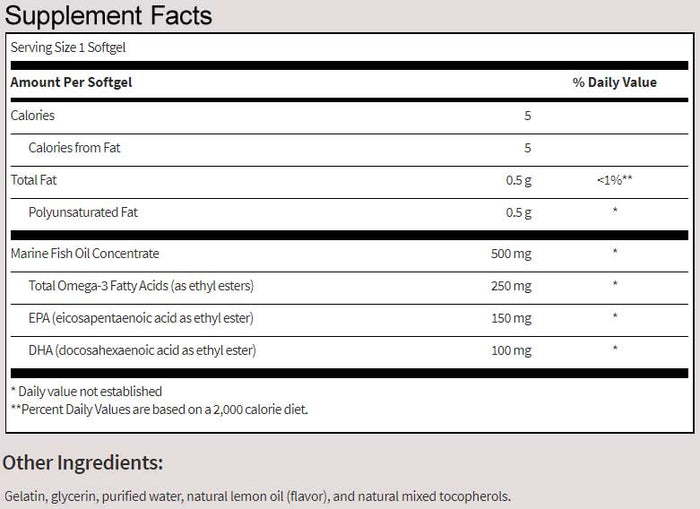 SFI HEALTH (Klaire Labs) Omega-3 Mini Ingredeints
