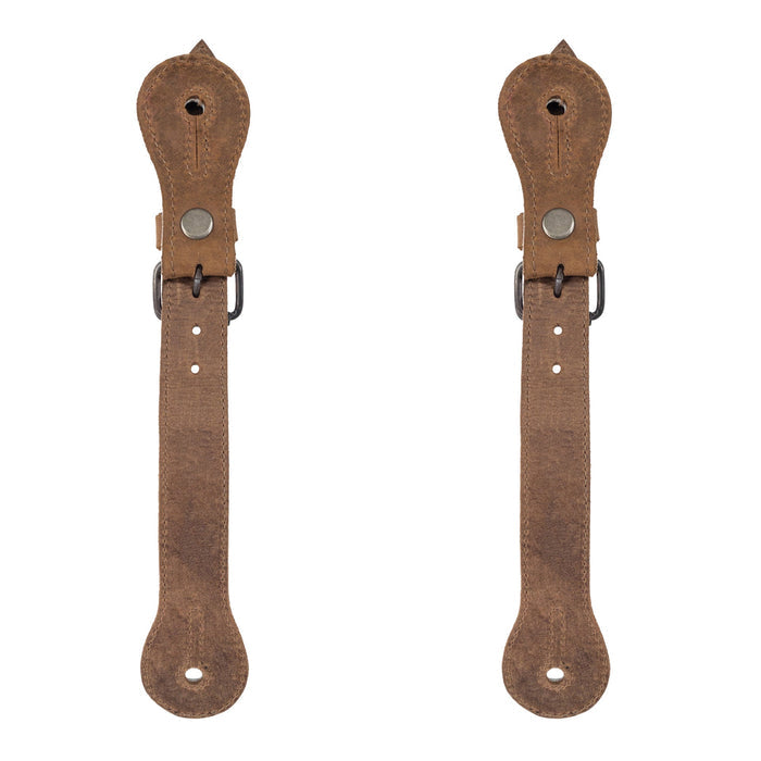 Set of two classic leather straps by Western Leather Works. This Spur Straps (2 Pack) ensures longevity and style for your cowboy boots, handmade in Guatemala using full grain leather for an authentic riding experience.