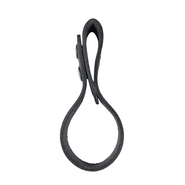 Thick Whip Holster by Hide & Drink showcases a rugged design, excellent for use as a whip holster or belt loop bullwhip holder in cowboy contexts. This rustic strap, made from thick full grain leather, highlights small batch production and artisan craftsmanship, with hand cut and hand sewn elements, fire branded in La Antigua Guatemala and Oaxaca Mexico.