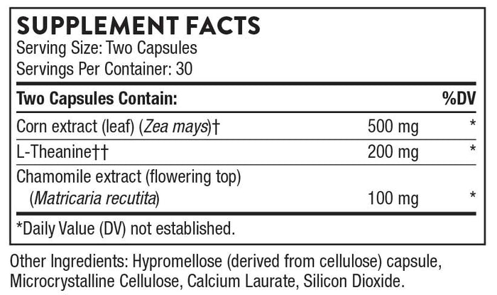 Thorne Research Deep Sleep Complex Ingredients