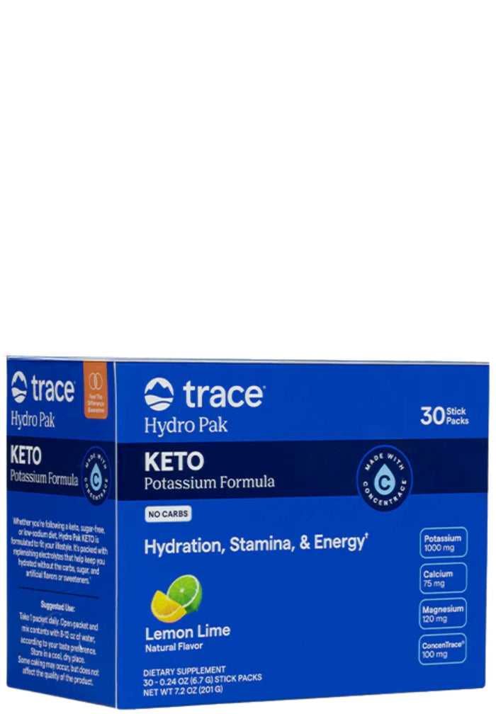 Trace Minerals Hydro Pak Keto Potassium Formula Stick Packs