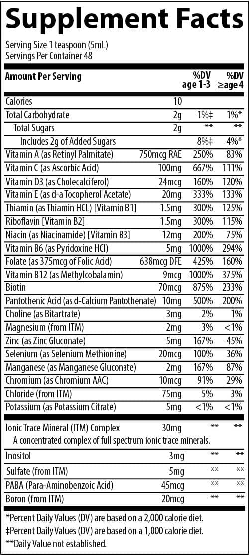 Trace Minerals Research Kid’s Multi Ingredients