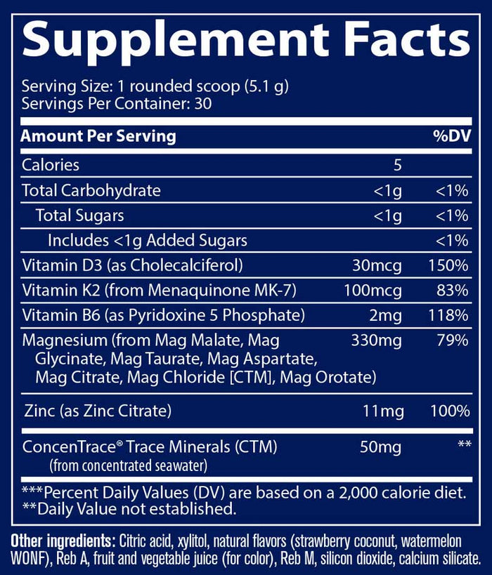 Trace Minerals Research Multi Magnesium Powder Ingredients