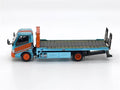 Unique Model 1:64 Hino 300 Dutro Full Floor Trailer Orange Blue limited300 Diecast Model Car