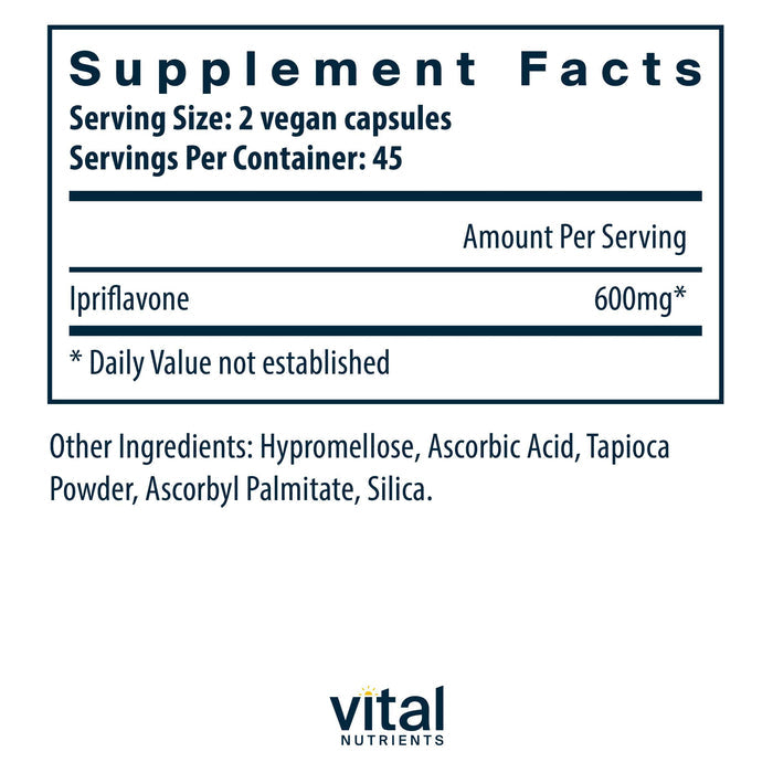 Vital Nutrients Ipriflavone 600 mg Ingredients