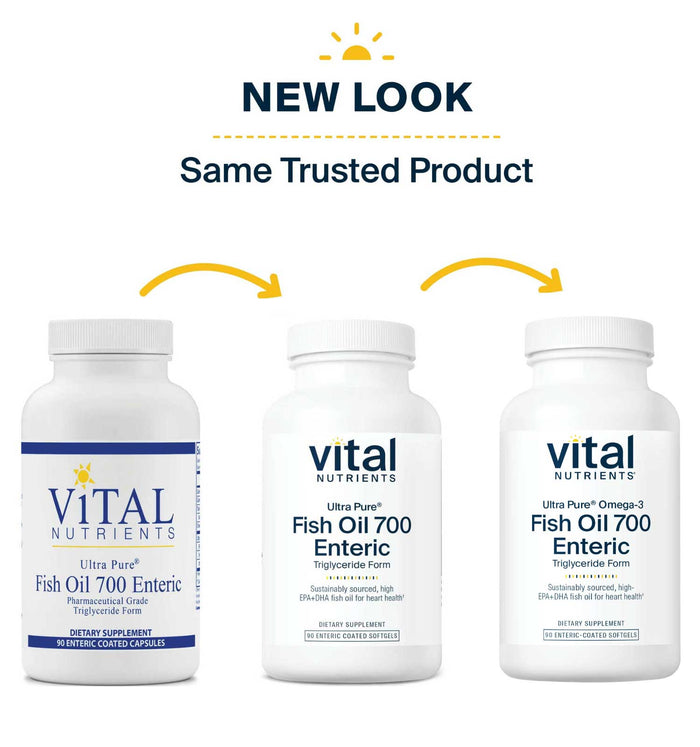 Vital Nutrients Ultra Pure® Fish Oil 700 Enteric New Look