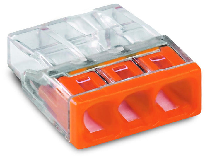 Wago Connector 3-Wire 0.5-2.5mm Connector (2273 - 203) - Box of 100