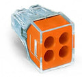 Wago Connector Push-Wire 4 Conductor for J-Boxes (773-104) - Box of 100