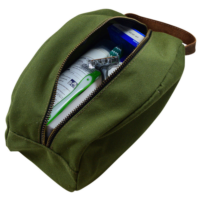 Water Resistant Canvas Toiletry Bag - Stockyard X 'The Leather Store'