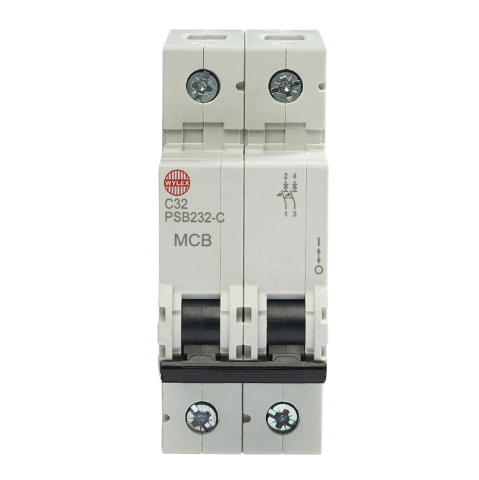Wylex Legacy PSB232-C 32A, C-Type Double Pole MCB